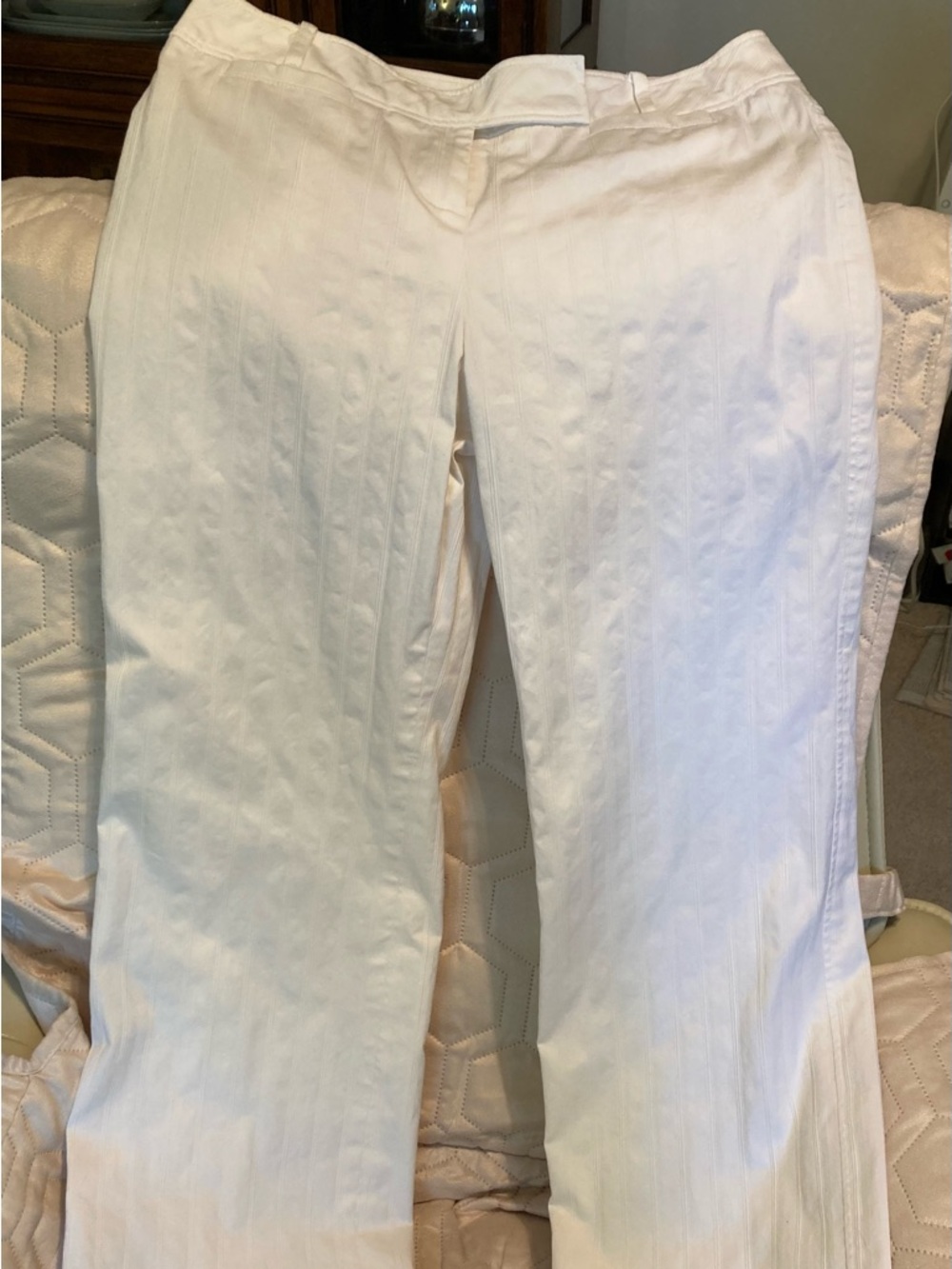 Ann Taylor LOFT White Wide-Leg Pants